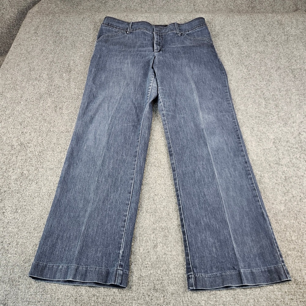 Lee Natural Straight Leg Jeans Dark Wash Denim Pants 14 Short 4659441 - Picture 1 of 9